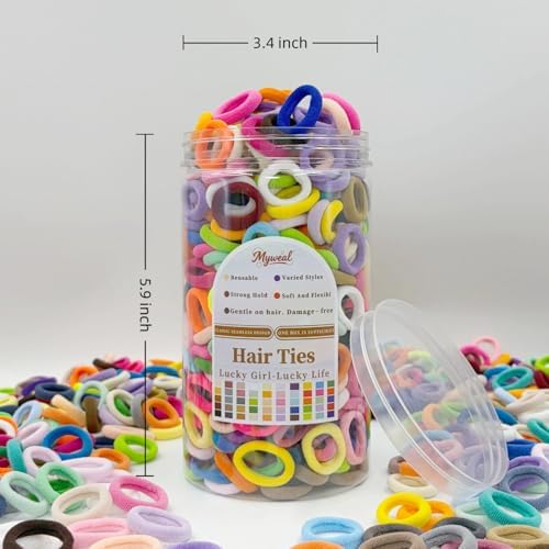 500PCS Baby Hair Ties No Damage, Toddlers Hair Bands for Little Girls Kids - Image 2