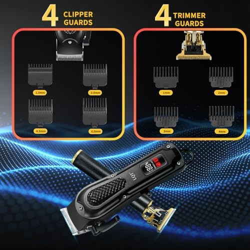 Hair Clippers for Men, Cordless Clipper & T-Blade Trimmer Set with Case - Image 2