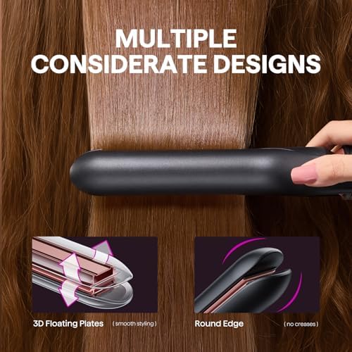 Wavytalk 3 in 1 Curling Wand Set with Heated Round Brush, Versatile Styling - Image 3