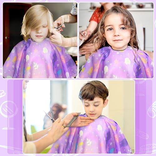 FEBSNOW Kids Hair Cutting Cape, Professional Barber Cape with Duster Brush - Image 7