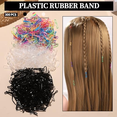 FANDAMEI Hair Ties Kit for Women, Velvet Scrunchies, Elastic Rubber Bands, Seamless Hair Ties, Hair Clips, Bobby Pins, U Shaped Hair Pins for Styling, Hair Accessories Kit - Image 3