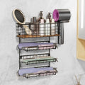 3-Tier Wall Mounted Hair Tool Organizer, Matte Black by ART-GIFTREE
