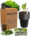 Beginner Indoor Garden Lettuce Kit - Includes Romaine, Buttercrunch Lettuces, Spinach, Arugula, and Kale Heirloom Seeds, Pots, Soils and Plant Markers - Complete Indoor Vegetable Garden Starter Kit by GardenersBasics