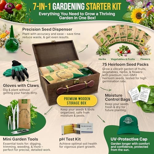 75 Medicinal & Tea Herb Seeds Variety Pack, Garden Seed Starter Kit - Over 47,380 Non-GMO Heirloom Seeds for Planting Herbs and Vegetables, Seed Box with Gardening Supplies, Gardening Gifts - Image 3