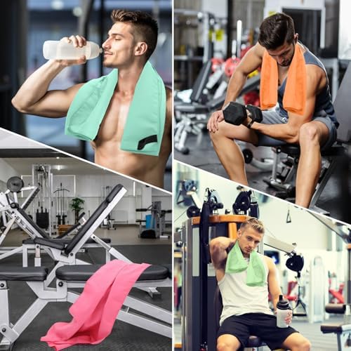 6 Pack Microfiber Gym Towel Quick Dry Lightweight Workout Gear for Men Women Sports Exercise Fitness Tennis Running Riding Hiking Camping Yoga Sweat Towels(6 Pack(Light)) - Image 5