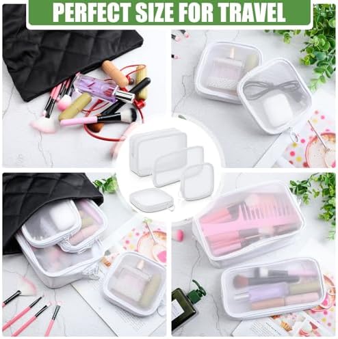 Weewooday 4Pcs Mesh Makeup Bag, White, Small, Large, Medium, Classic - Image 5