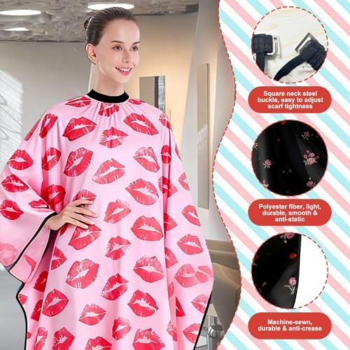 Hair Cutting Cape for Adults – Salon Cape for Women Large Hair Capes, Reusable Barber Capes for Home Salon Use Barber - Image 3