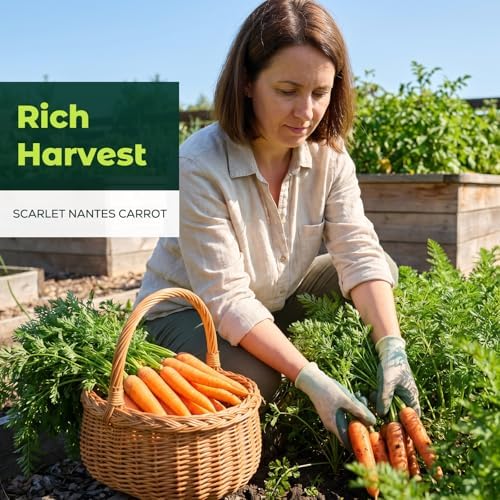3000 Scarlet Nantes Carrot Seeds for Planting - Heirloom Variety, Fast Growing Vegetable Seeds for for Home Garden & Container Planting - Image 5