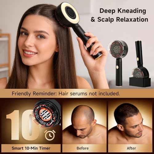 3 in 1 Scalp Massager Hair Growth Hair Oil Applicator,Electric Scalp Brush for Home Electric Head Massager (Standard - Scalp Massager) - Image 6