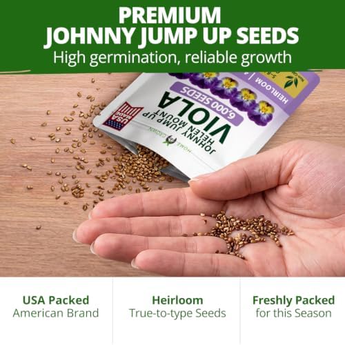 HOME GROWN Johnny Jump Up Helen Mount Seeds, 6,000 Seeds, Viola Tricolor - Image 7