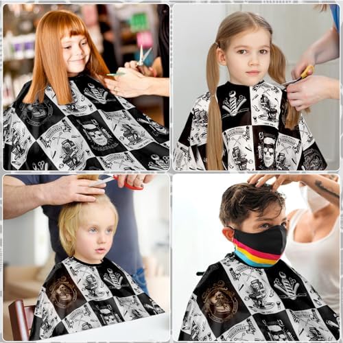 FEBSNOW Hair Cutting Cape Kit,Professional Barber Cape with Duster Brush - Image 5