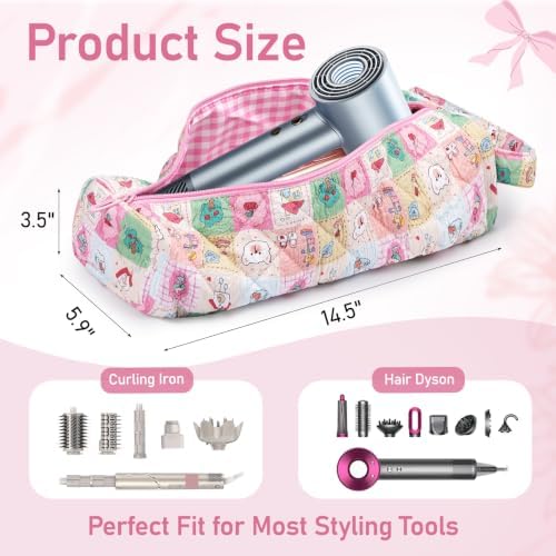 Hair Tool Organizer Travel Bag for Curling Irons & Dryers (Cartoon) - Image 3