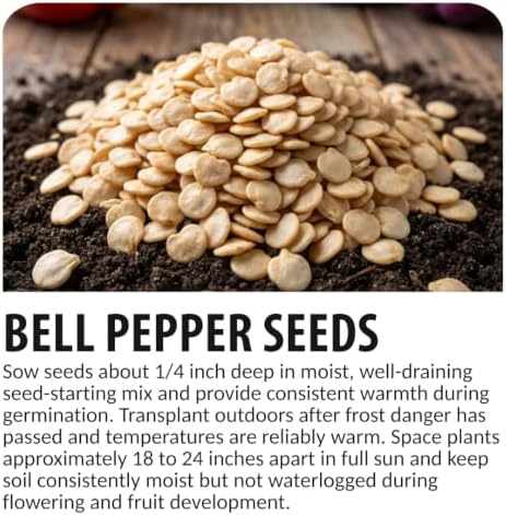 Bell Pepper Seeds for Planting | 100 Seeds | Colorful Sweet Pepper Mix - Image 6