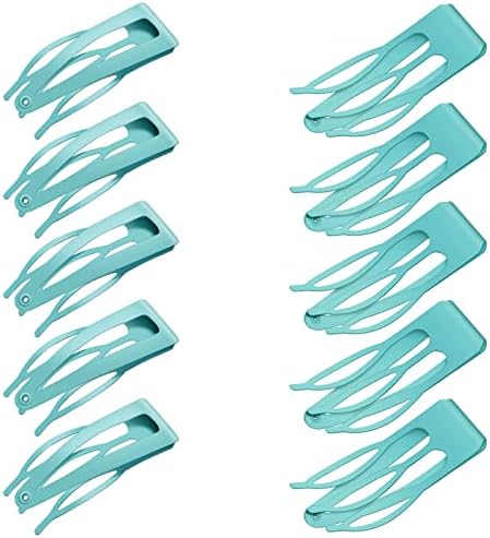 Chinco Light Blue 24 Pcs Double Grip Hair Metal Snap Clips,2 Inch by Chinco