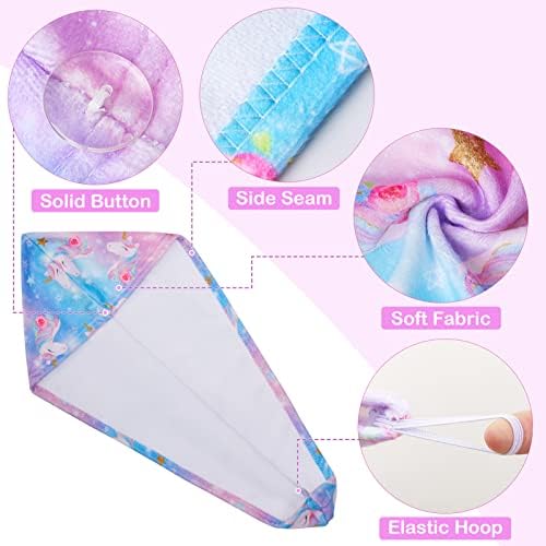FIOBEE Microfiber Hair Towel Wrap for Kid Girls Rapid Drying Hair Turbans - Image 5