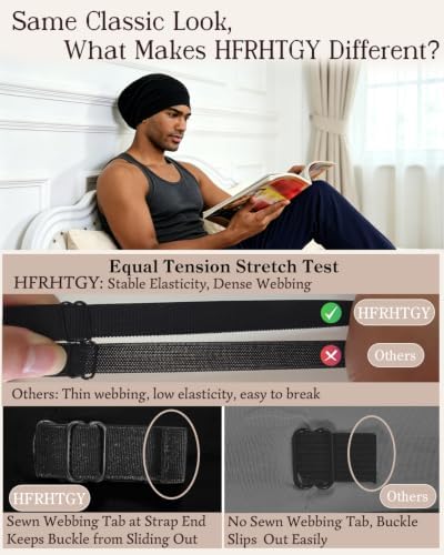 HFRHTGY Adjustable Satin Silk Hair Bonnet for Sleeping Men Women - Image 6