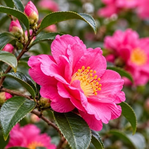 Shishi Gashira Camellia Shrub - 16-22" Tall Live Plant - 3 Gallon Pot - Image 6