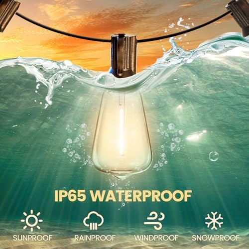 10FT Outdoor String Lights Waterproof LED Patio Lights - Image 3