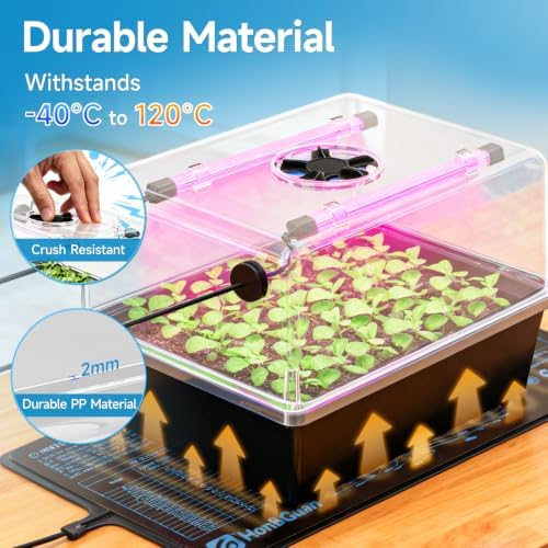Hon&Guan 30 Cell Self Watering Seed Starter Tray with Growing Lights - Image 4