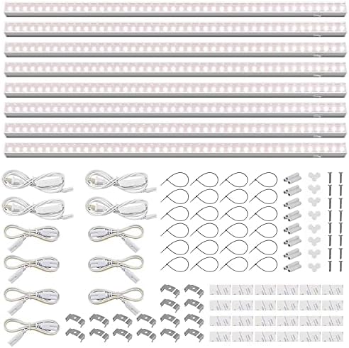 Barrina T5 Grow Lights, Full Spectrum, 4ft 160W (8 x 20W), 8 Packs by Barrina