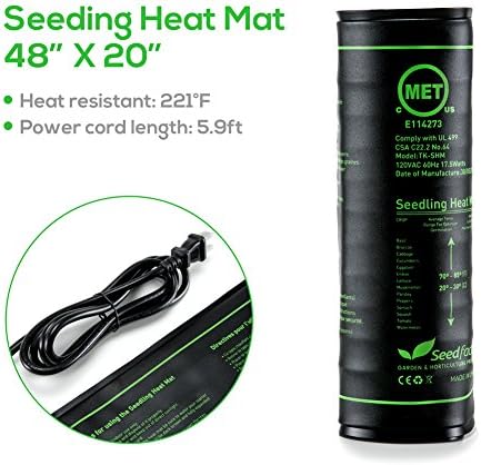 MET Certified Seedling Heat Mat, Seedfactor Waterproof Durable Germination Station Heat Mat, Warm Hydroponic Heating Pad for Indoor Home Gardening Seed Starter - Image 4