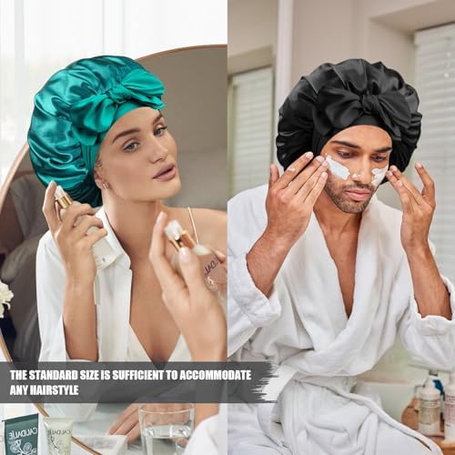 Silk Bonnet for Women,Adjustable Double Layer Sleep Cap - Image 4