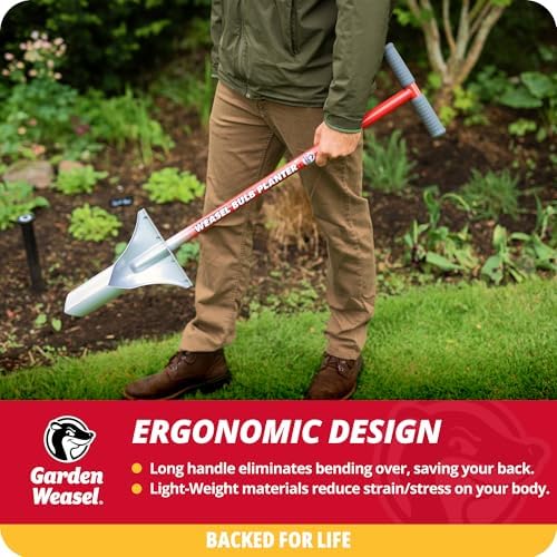 Garden Weasel Bulb Planter - Long Handle | Annuals, Ground Cover, Vegetables, Spring and Fall Bulbs | Sod Cutter, Remover, and Plugger, Grass Planter, Bulb Planting Tool | 91350 - Image 4