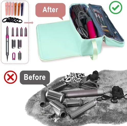 Hair Tools Travel Bag with Heat Resistant Mat Hair Styling Accessories Storage Case for Hair Dryer Flat Iron Straightener Curling Iron Haircare Accessories Travel Essentials for Women - Image 5