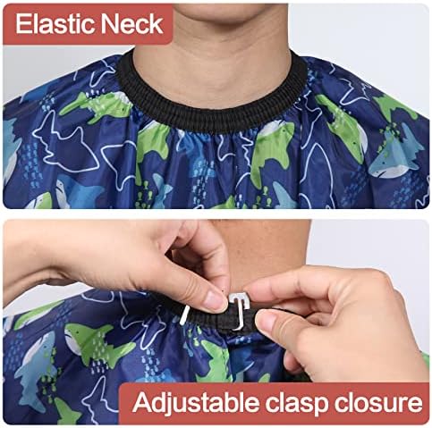 Kids Barber Cape with Neck Duster Brush, Salon Hair Cutting Cape - Image 4