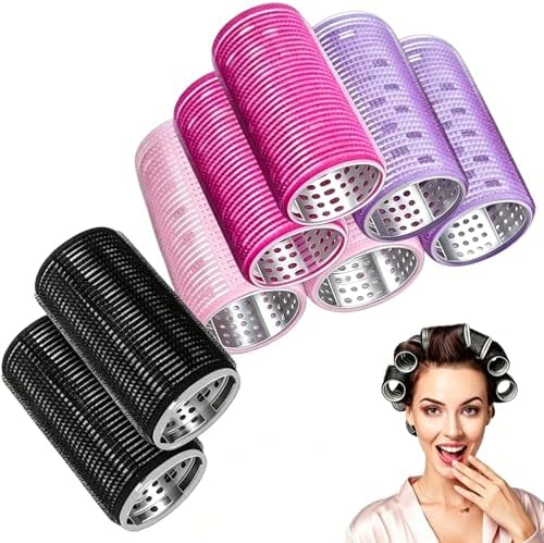 8 Pcs 2 Inch Jumbo Thermal Hair Rollers, Aluminum Self Grip Curlers by Unknown
