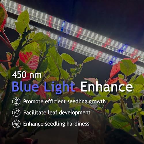 BoostGro LED Seed Starter Grow Light Full Spectrum Linkable 5000k Daylight + 660nm Red + 450nm Blue Indoor Plant Lighting Fixture (2 FT, Black) - Image 3