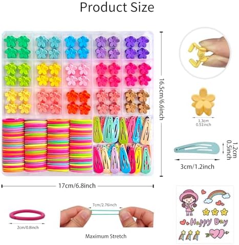Hair Accessories for Toddlers, 220pcs, Colorful Mini Flower Claw Clips for Toddlers Cute Tiny Snap Hair Clips Metal No Slip Snap Hair Barrettes for Baby Fine Hair - Image 7