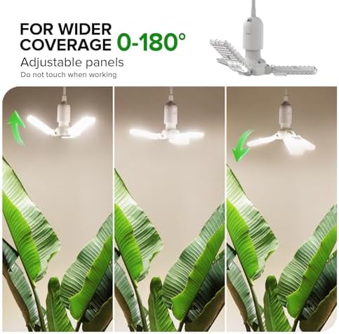 SANSI Grow Lights for Indoor Plants Full Spectrum, Hanging Light with Timer - Image 6