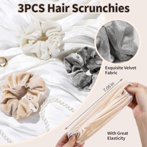 LEOBRO Spa Headbands, Makeup Headbands for Washing Face, Khaki/White/Gray - Image 3