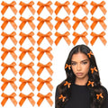 30PCS Bows for Hair Orange Halloween Bow Hair Clips Satin Small Hair Bows Mini Y2K Hair Accessories for Women Girls by YAEISM