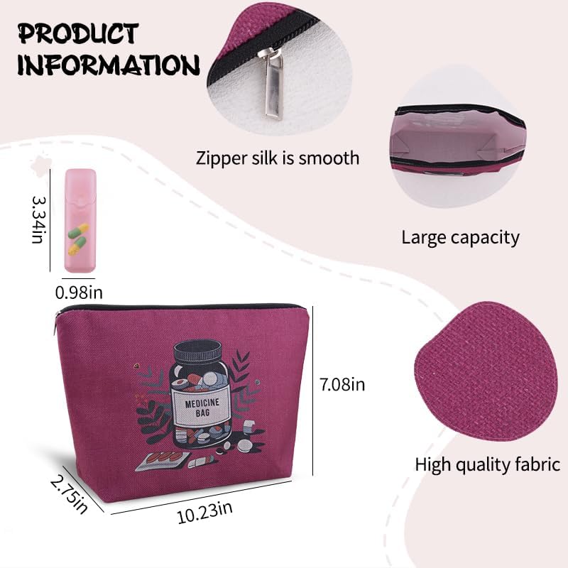 Medication Pouch Bag for Medicine Drug Pill Organizer for Travel Pharmacy Pouch Camp Medical Kit Bag Physician Practitioner Nurse Doctor Gifts Bags Pouches Get Well Soon Gifts for Hospital Patients - Image 5