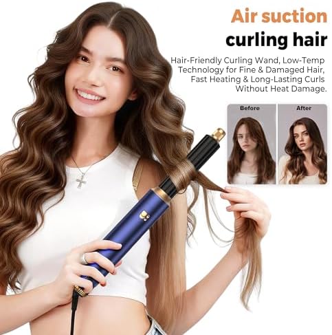 OKWRAP 5-in-1 Blow Dryer Brush, Hot Air Styler with Auto-Wrap Curlers - Image 3