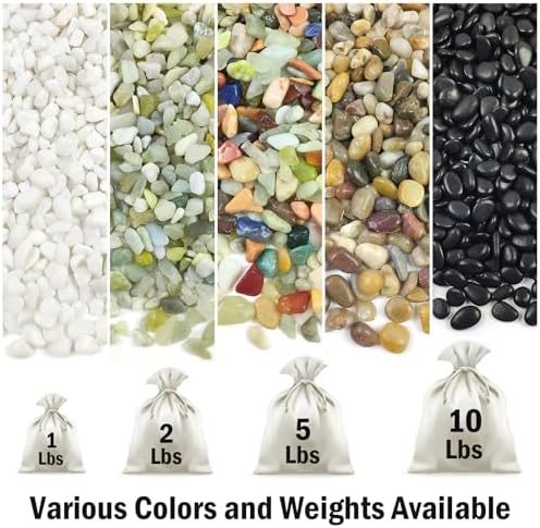 FANTIAN 5 lbs Pebbles for Indoor Plants. 3/8 inch Small Black Stones, Decorative Black River Rocks for Plant Outdoor, Vase, Landscaping and Garden - Image 3