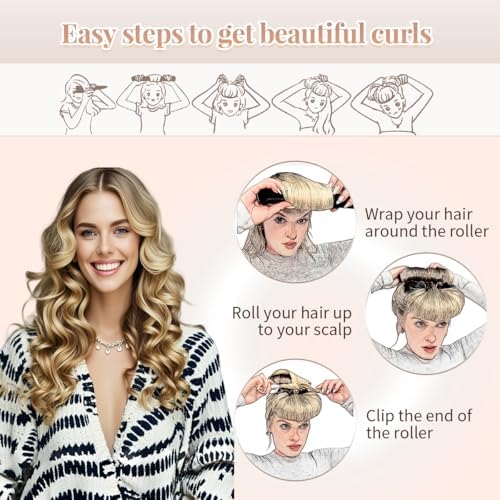 Heatless Curls Overnight Rods Heatless Hair Curler Hair Curlers To Sleep In Heatless Curls Blowout Rods Heatless Curling Rods With Luxury Cloth Bag Scarf For All Hair Types (Brown, 3Rods) - Image 2