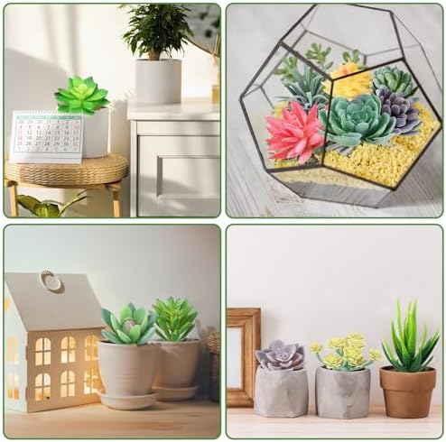 Yunsailing 80 Pcs Artificial Faux Mini Succulent Plants, Lovely - Image 6