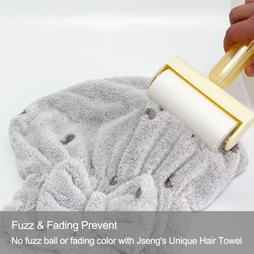 Jseng 3Packs Microfiber Hair Towel for Women - Quick-Drying, Super Absorbent Hair Wrap with Bow Design, Soft Hair Towel Turban for Curly Long Wet Hair - Image 6
