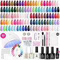 Beetles 85 Pcs Gel Nail Polish Kit with U V Light 55 Colors Gel Nail Kit by beetlesGelPolish