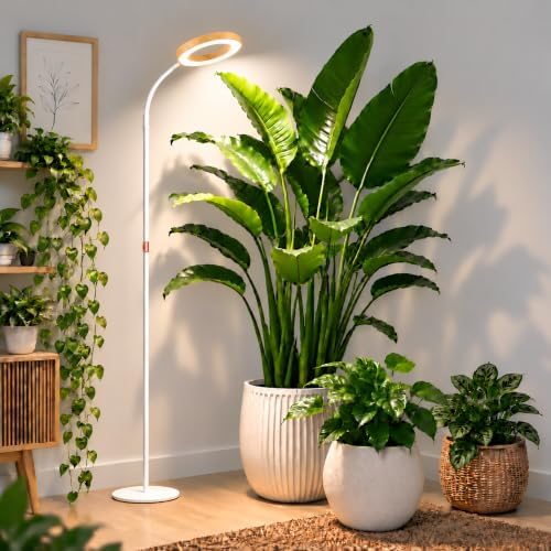 LBW Grow Lights for Indoor Plants, 68" Bamboo Grain Grow Light - Image 4