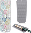 Shappy 2 Pcs Heat Resistant Curling Iron Flat Iron Travel Case,Mandala by Shappy