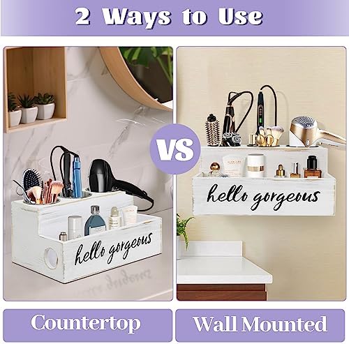 UNISTYLE Hair Dryer Holder Countertop Hair Tool Blow Dryer Holder, Hair Accessories Organizer for Bathroom Decor Supplies Storage and Vanity Caddy for Styling Accessories - Image 4