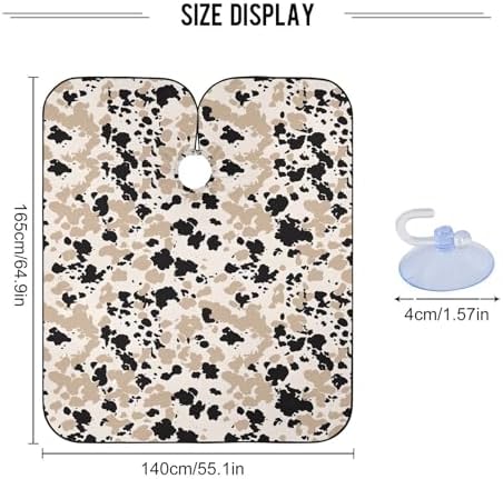 ALAZA Abstrac Leopard Spot Barber Cape for Men Women, Waterproof Haircut Apron Beard Shaving Bib Hair Cutting Cloth 55 x 65 Inch - Image 2