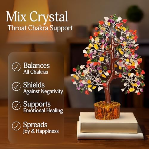 YATSKIA Mix Chakra Tree of Life, Birthday Gifts for Women, Mom & Friends, Handmade Crystal Tree, Living Room, Bedroom & Office Decor, Thank You Gifts - Image 3