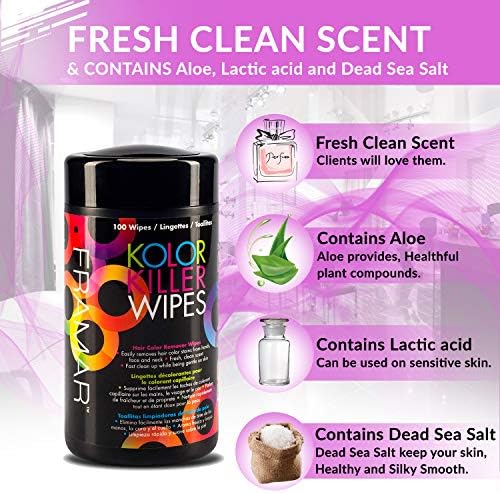 Framar Kolor Killer Wipes, Hair Dye Remover For Skin, Gentle on Skin - Image 3