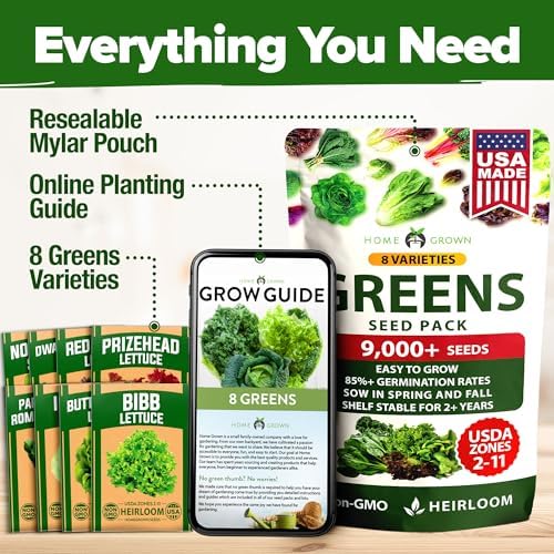 HOME GROWN 8 Lettuce Variety Mix 9000+ Vegetable Seeds Lactuca Sativa - Image 5