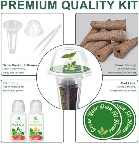 Lettuce Seed Pod Kit Included Romaine, Bibb Lettuce, Boston Lettuce, Red&Green Leaf, Grow Anything Seed Starter Pod Kit for Hydroponics Growing System with Plant Food and Accessories (8-Pod) - Image 6